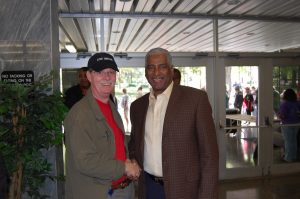 Harry Brown with Birmingham Mayor, William Bell, at Boutwell Auditorium 