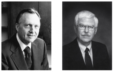 black and white headshots of Roscoe D. Whatley (left) and David G. Orrell (right)