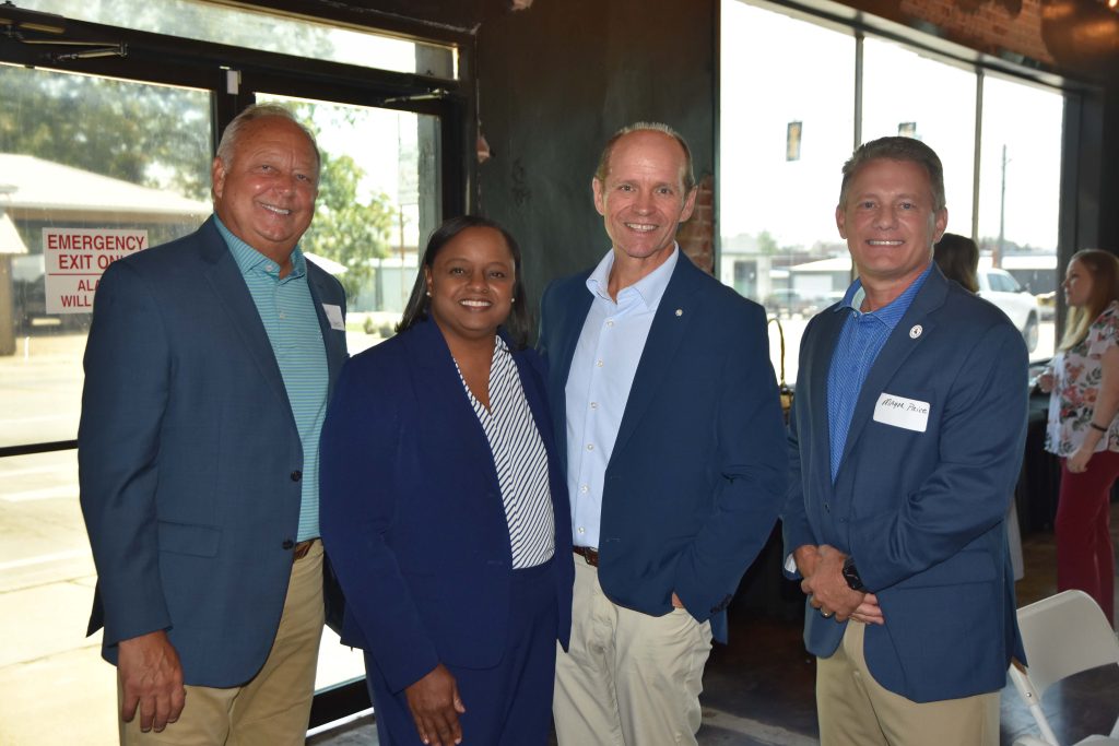 Alan Childress, Liz Huntley, Drew Langloh and Clanton Mayor Jeffrey Price