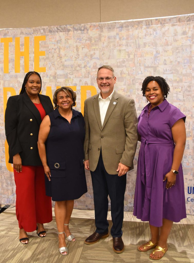 UWCA VP of Agency Relations Shakeitha Tatum, Shelby County Advisory Board Co-Chairs Cynthia Tod and Kevin Morris and UWCA SVP of Community Impact Katrina Watson