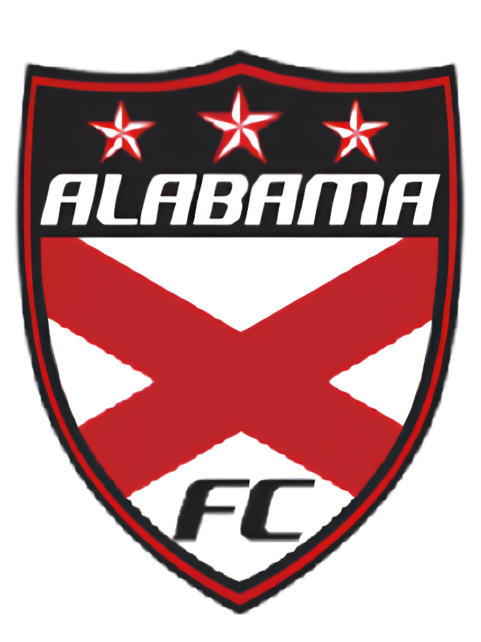 Alabama FC and Birmingham United Soccer Association (BUSA) logos displayed side by side.