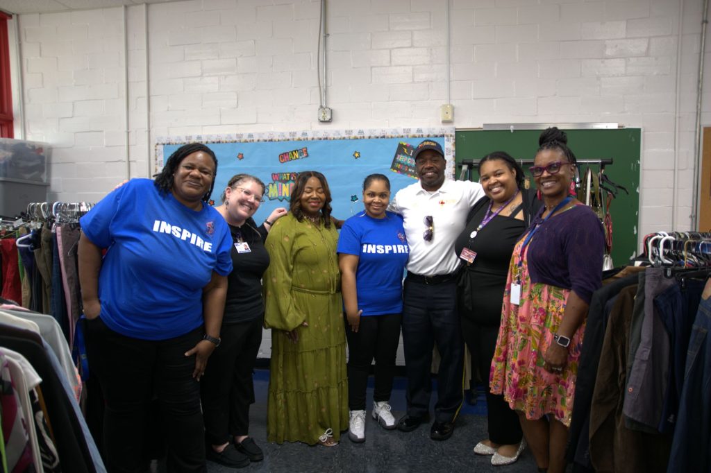 United Way of Central Alabama staff, community partners and Robinson Primary staff celebrated the opening of the W.I.N.N. Academy Community Closet.