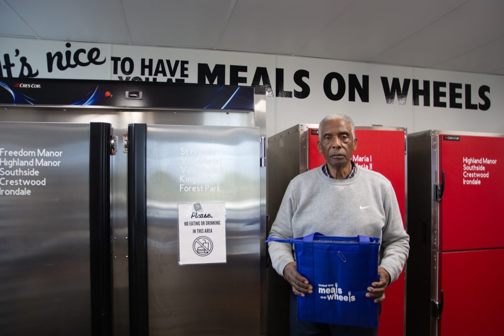 Joe Young, Meals on Wheels Kitchen-Aide and Driver finds purpose delivering meals to homebound seniors.