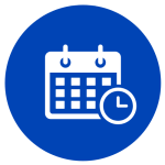 Calendar icon highlighting the August 7 donation deadline.