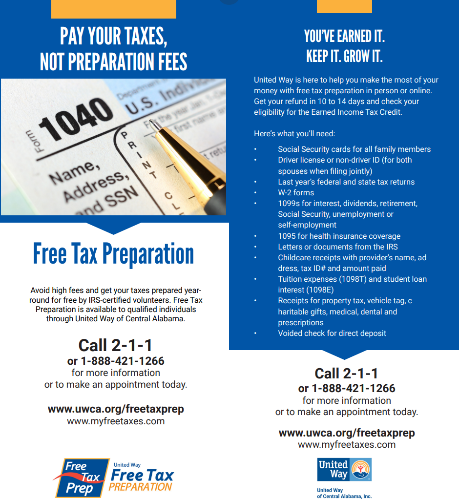 Free Tax Preparation Information