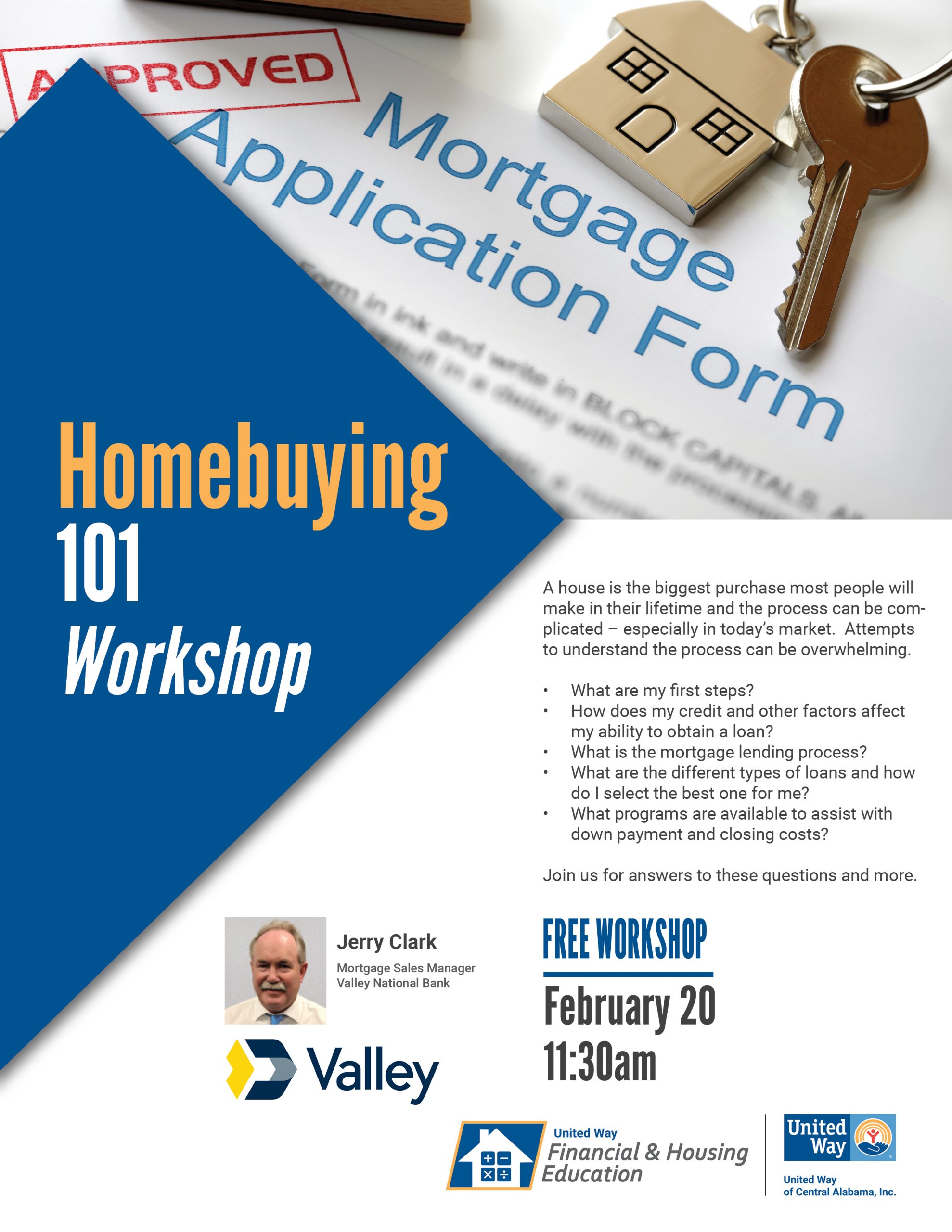 Homebuying 101 Workshop Flyer UWCA Financial and Housing Education