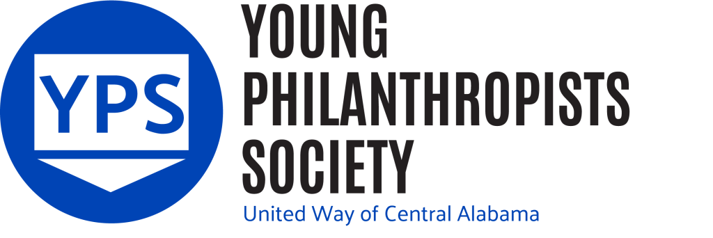 Color logo for the Young Philanthropists Society (YPS), a United Way of Central Alabama leadership giving group that engages emerging professionals through philanthropy, volunteerism, networking, and community impact initiatives.